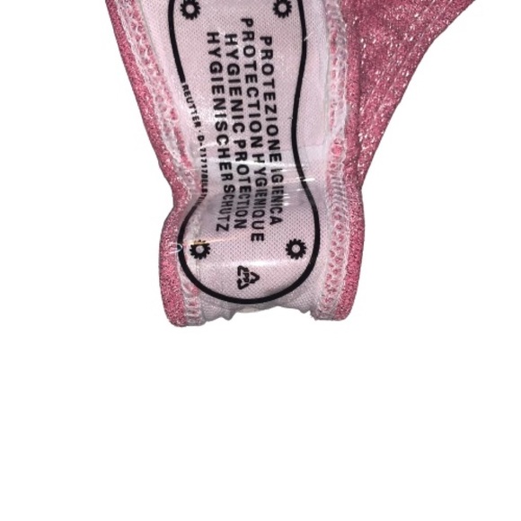 New! Parisian Princess Pink Bikini Set Bandeau Swimsuit Set, Vintage-Style S M - Picture 7 of 11